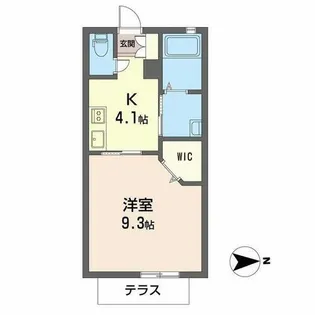 シャーメゾン三田【0102号室】の間取り