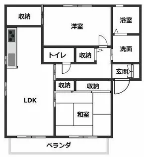 リヴェール ヒデ【101号室】の間取り