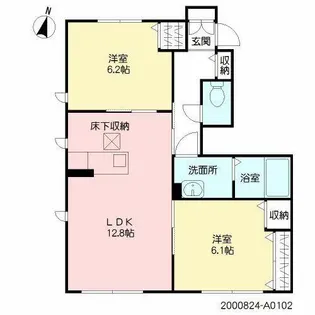 ラ・セゾン眞澄【A0102号室】の間取り