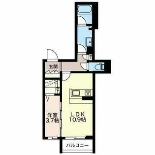 シャーメゾンステージ児玉【0203号室】の間取り