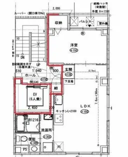 GraceMaisonTanimachi6【401号室】の間取り