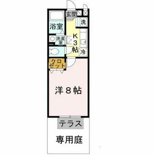 MORIMAWARI WEST【1階】の間取り