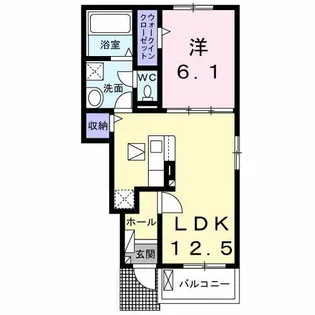 フリージアB【1階】の間取り