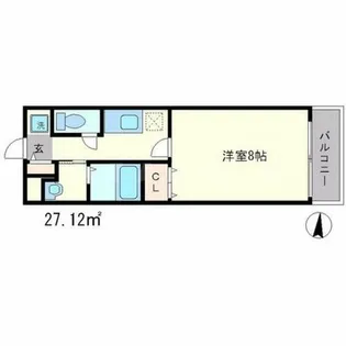 プリメロエストゥディオ【2階】の間取り