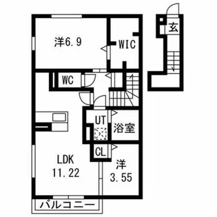 Livra紫竹【2階】の間取り