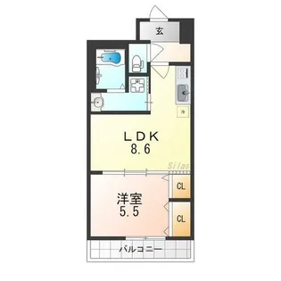 大阪府東大阪市吉田7丁目【アパート】の間取り