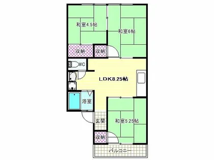 ラ・カルディア【1階】の間取り