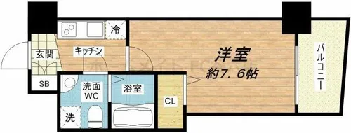 セレニテ夕陽丘EST【8階】の間取り