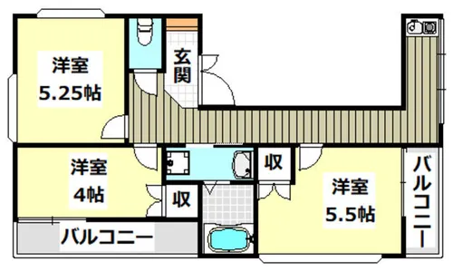 ライフプラザ玉櫛【2階】の間取り