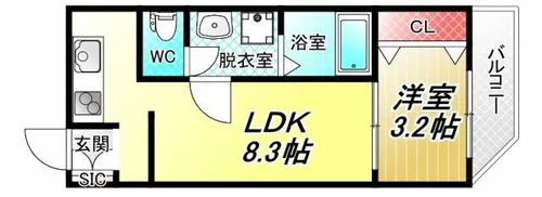 Fstyle大蓮北1号館【1階】の間取り