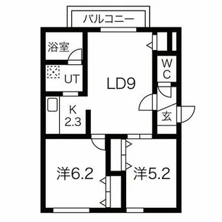 スカイヴィラ【2階】の間取り