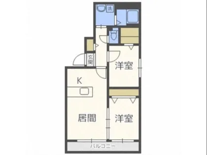 シマン美園【3階】の間取り