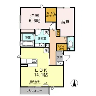 レフィナード【3階】の間取り