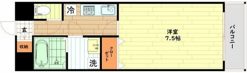 アスヴェル梅田WEST【10階】の間取り