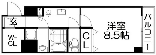 ラ・ヴァルス【4階】の間取り
