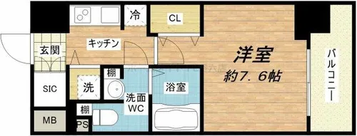 エスライズ東本町【12階】の間取り