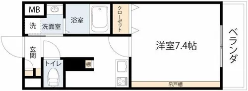 ベルエアー【6階】の間取り
