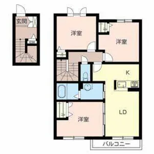 プラン・ド・エスト【B202号室】の間取り