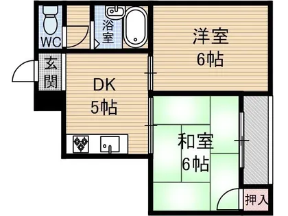 グリーンハウス【303号室】の間取り