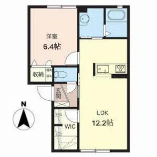 グリーンメゾン菰川C【0102号室】の間取り