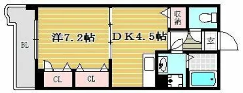 デルフィ薬院【3階】の間取り