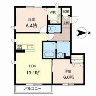 フォンド・メゾン【A205号室】の間取り