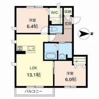 フォンド・メゾン【A205号室】の間取り