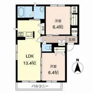 ルミナスA・B【A301号室】の間取り