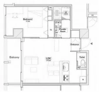 フローレス都島ファースト【3階】の間取り