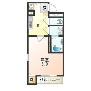 大阪府大阪市平野区加美北6丁目【アパート】の間取り
