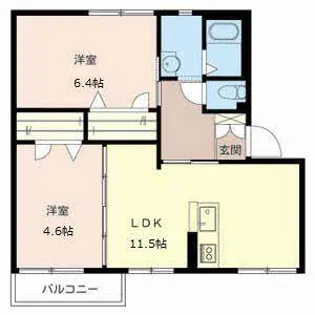 フレグランス宮西【0202号室】の間取り
