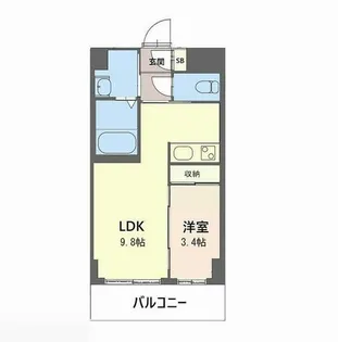 シャトーパルモア武庫之荘【0204号室】の間取り