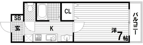 アンピエスK【4階】の間取り