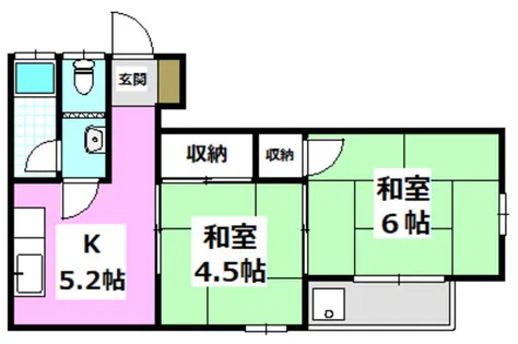 第二殿村マンション【201号室】の間取り
