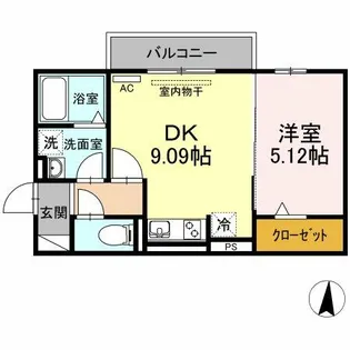 ブリーズコート常滑【2階】の間取り