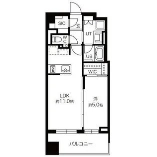 パークリュクス札幌大通公園【11階】の間取り