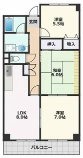ロイヤルプラザ千里【4階】の間取り