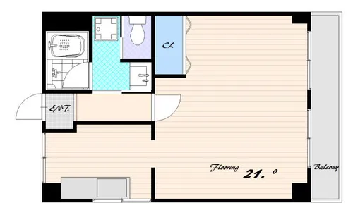 平和台マンション【3階】の間取り