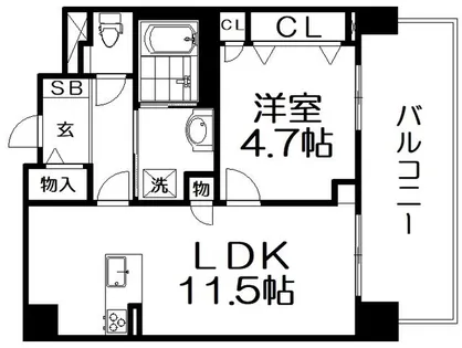 COLORE’ HIRAKATA【5階】の間取り