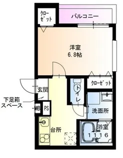 大阪府大阪市東淀川区北江口4丁目【アパート】の間取り