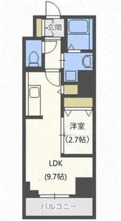 レジディア南1条【11階】の間取り