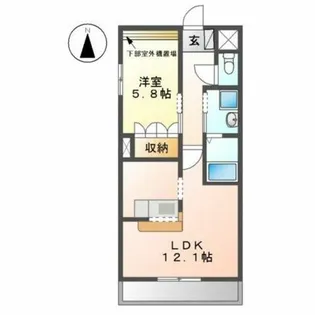 ルル・フルーレ【2階】の間取り