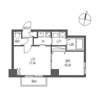 レジディア桑園【9階】の間取り