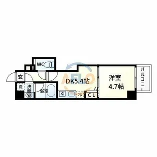 エレガントレジデンスyodogawa【8階】の間取り