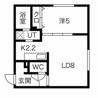 FOUR STREAM RESIDENCE南6条【2階】の間取り