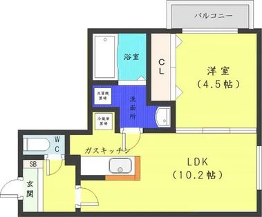 フォースアベニュー琴似【4階】の間取り