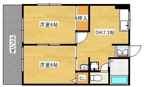 福恵レジス【102号室】の間取り