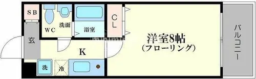ドミール桜川【5階】の間取り