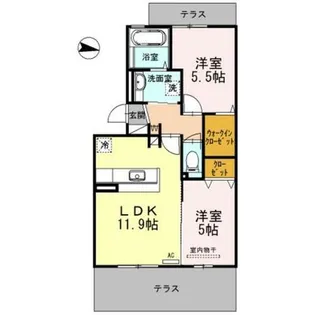 ファミリア金剛【1階】の間取り