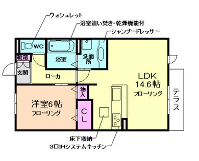 たまきB棟【1階】の間取り